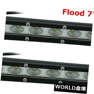 LEDCgo[ 2{7C`30WXLED[NCgo[Ps^SUV ATV 4WDIt[h 2Pcs 7inch 30W Slim LED Work Light Bar Single Row Flood Car SUV ATV 4WD Off road