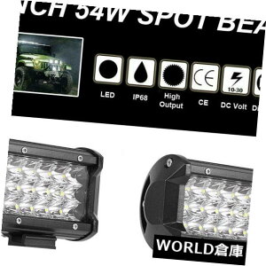 LEDCgo[ 2s[X5 "54bgledƃCgo[X|bgr[^]suv atvgbNIt[hgN^[ 2pcs 5" 54W LED Work Light Bar Spot Beam Driving SUV ATV Truck Offroad Tractor