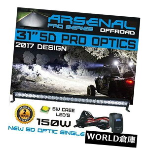 LEDCgo[ No.1 31 "5DvWFN^[vwPXg[gN[150W LEDCgo[ No.1 31'' 5D Projector Pro Optic Single Row Straight Cree 150W LED Light Bar