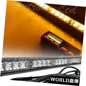 LEDCgo[ 26 "ً}̃pg[Xg{̃Cgo[̂͂F̌x24C`LEĎʌږ 26" Inch 24W LED Traffic Adviser Warning Emergency Patrol Strobe Light Bar Amber