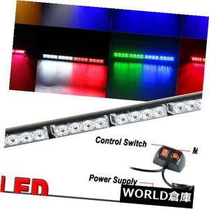 LEDCgo[ 18 "16 LEDԂً̋}xʌږXg{_ŃCgo[v 18" 16 LED Car Emergency Warning Traffic Advisor Strobe Flashing Light Bar Lamp
