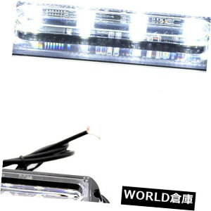 LEDCgo[ 6xzCg4 LEDXg{DRLCgo[g[[ً}x_ŃgbN 6x White 4 LED Strobe DRL Light Bar Trailer Emergency Warning Flashing Truck