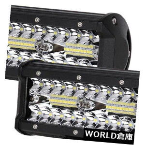 LED���C�g�o�[ 2�{7�C���`240W LED���C�g�o�[�t���b�h�X�|�b�g�R���{�r�[���I�t���[�h4WD SUV�^�] 2pcs 7 inch 240W LED Light Bar Flood Spot Combo Beam Offroad 4WD SUV Driving �y���s�A���i�z