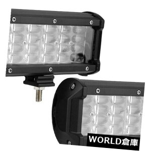 LEDCgo[ 2 7C`24LED 4ƃCgo[X|bgtbhhCrOtHOvpgbNATV 2× 7inch 24LED Quad-row Work Light Bar Spot Flood Driving Fog Lamp for Truck ATV