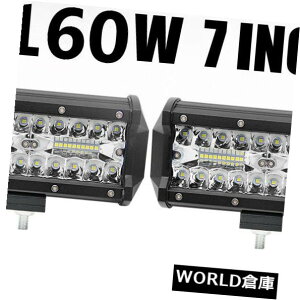 LEDCgo[ 2X 7 "^]gbN𗣂ꂽC`160W̃N[LED̎d̍^̓_̃r[Cgo[6" 2X 7"inch 160W CREE LED Work Flood Spot Beam Light Bar Off road Driving Truck 6"