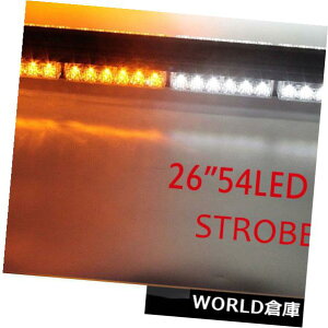 LEDCgo[ 26 "54LED 162Wً}nU[hx_uTChXg{Cgo[gbv[t12V 26"54LED 162W Emergency Hazard Warning Double Side Strobe Light Bar Top Roof 12V