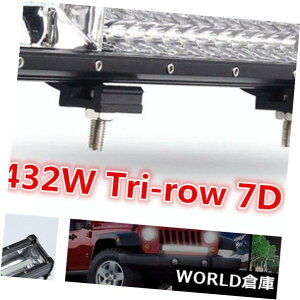 LEDCgo[ 1x 16C`432W 37 D LEDCgo[X|bgtbhpIt[hԃgbNSUV 4 x 4 1x 16inch 432W Tri-row 7D LED Light Bar Spot Flood for Offroad Car Truck SUV 4x4