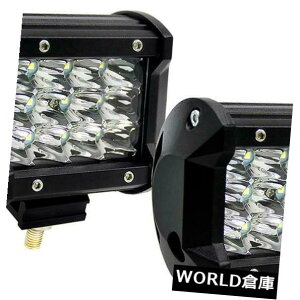 LEDCgo[ 1yA72W 4C`LED[NCgo[hIt[hX|bgtbhviCg 1 Pair 72W 4 Inch LED Work Light Bar Waterproof Offroad Spot Flood Lamp NIGH