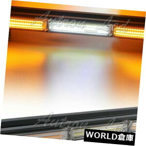 LEDCgo[ 19 "ߐFƔF6 COB LEDxr[RʃXg{Cgo[ 19" AmberWhite 6 COB LED Warning Emergency Beacon Double Side Strobe Light Bar