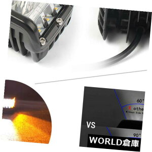 LEDCgo[ 4 "LED[NCgo[TChV[^[R{r[zCgCG[It[hh 4" LED Work Light Bar Side Shooter Combo Beam White Yellow Offroad Waterproof