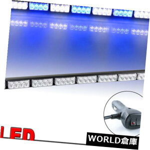 LED���C�g�o�[ 38 32 + 4 36LED�Ԃً̋}�x���ʃA�h�o�C�U�[�X�g���{���C�g�o�[�u���[�z���C�g 38 32+4 36LED Car Emergency Warning Traffic Advisor Strobe Light Bar Blue White �y���s�A���i�z