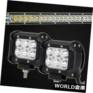 LEDCgo[ 20 "C`XLed[NCgo[+ 4"It[hSUV 4WDԂ^]18WX|bg|bh 20" inch Slim Led Work Light Bar + 4" 18W Spot Pods Driving Offroad SUV 4WD Car