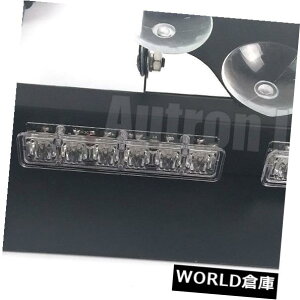LEDCgo[ 12 LED 10 "Ao[zCgً}tbV_bVXg{zՃtgKXCgo[ 12 LED 10" AmberWhite Emergency Flash Dash Strobe Sucker Windshield Light Bar