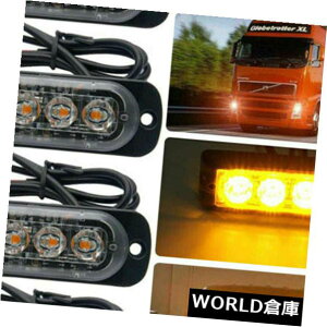 LEDCgo[ 4×4 LEDAo[xLEDCgo[vً}Ԃ̊댯Xg{12-24V 12W 4x 4 LED Amber Warning LED Light Bar Lamp Emergency Car Hazard Strobe 12-24V 12W