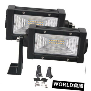 LEDCgo[ 2X 6C`54W LED[NCgo[tbhhCrOv7DYIt[htH[NtgSUV 2X 6inch 54W LED Work Light Bar Flood Driving Lamp 7D Lens Off road Forklift SUV