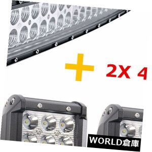 LED���C�g�o�[ �Ȃ�����42�C���`240 W LED���C�g�o�[�R���{�I�t���[�h�h���C�r���ORZR�t�H�O�W�[�v+ 18 W 4 �����v Curved 42inch 240W LED Light Bar Combo Off Road Driving RZR Fog Jeep+18W 4 Lamp �y���s�A���i�z