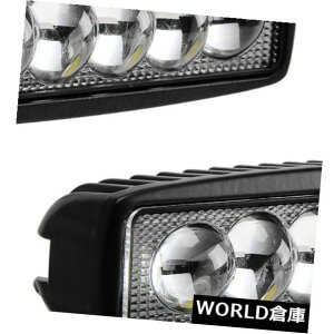 LEDCgo[ 2s[X18bg4 dYledCgo[X|bg瓹H6 "C`ƃvatvP 2pcs 18W 4D Lens Led Light Bar Spot Off Road 6"inch Fog Work Lamp ATV Single Row