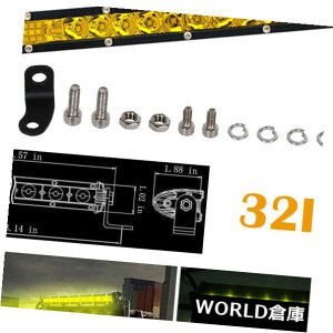LEDCgo[ F32 "C`180W̒Pׂ̗LED̎d̃Cgo[̃R{ATV SUṼgbN30" Yellow 32" inch 180W Single Row Slim LED Work Light Bar Combo ATV SUV Truck 30"