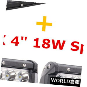 LEDCgo[ Ȃ32 "180W LEDCgo[It[hhCrOgbNtH[h+ 4" 18W|bhL[uCg Curved 32" 180W LED Light Bar Offroad Driving Truck Ford+ 4" 18W Pod Cube Lights