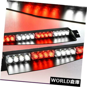 LEDCgo[ 34 "32 LEDԌxً}oCU[}Eg_bVXg{Cgo[12VԔ 34" 32 LED Car Warning Emergency Visor Mount Dash Strobe Light Bar 12V Red White