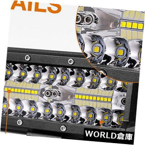 LEDライトバー 7インチ400W LEDワークライトバーフラッドスポットビームオフロード4WD SUVドライビングフォグランプ 7inch 400W LED Work Light Bar Flood Spot Beam Offroad 4WD SUV Driving Fog Lamp