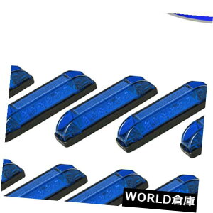 LEDCgo[ TChCgirQ[V[eBeBXgbvo[gbN}{[gƖ10×u[LED 10X Blue LED Lighting Sidelight Navigation Utility Strip Bar Truck Marine Boat
