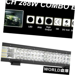 LEDCgo[ 20 "288W 3LED[NCgo[R{r[It[hvSUVW[vATVgbN 20" 288W Tri-Row LED Work Light Bar Combo Beam Offroad Lamp SUV Jeep ATV Truck