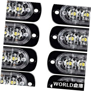 LEDCgo[ 10×4 LEDCgo[tbVً}ԗpԗxXg{tbVAo[zCg 10x 4 LED Light Bar Flash Emergency Car Vehicle Warning Strobe Flash Amber White