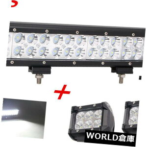 LEDCgo[ 17C`LED[NCgo[108WR{^X|bgIt[hSUV ATV + 2X 4 ''|bh 17 inch LED Work Light Bar 108W Combo Flood Spot Offroad SUV ATV + 2X 4'' Pods