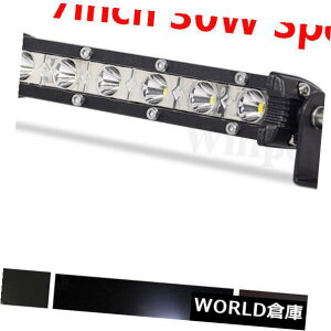 LEDCgo[ 7C`30WX|bgr[XLED[NCgo[PSUV UTE ATVIt[h 7inch 30W Spot Beam Slim LED Work Light Bar Single Row Car SUV UTE ATV Off road