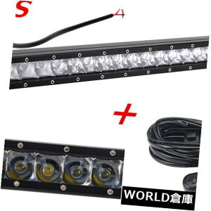 LEDCgo[ P̗21 "It[h^]̃{[g̃gbN̂߂100W LED̃Cgo[̃R{d Single Row 21''inch 100W LED Light Bar Combo Work For Offroad Driving Boat Truck