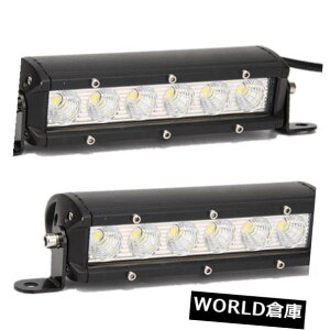 LEDCgo[ SUṼ{[gATṼgbN^]2X 7inch 30W̍^LED̃Cgo[̒P̗̃It[h 2X 7inch 30W Flood LED Light Bar Single Row Offroad Driving SUV Boat ATV Truck