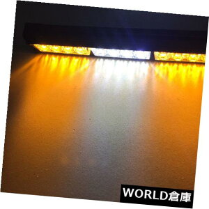 LEDCgo[ 14 "12LEDً}xʃAhoCU[tbVXg{Cgo[ߐFƔ e 14" 12LED Emergency Warning Traffic Advisor Flash Strobe Lights Bar-AmberWhite