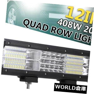 LEDCgo[ 7DNH[h12C`408W LEDƃCgo[tbhX|bgr[gbNSUV 4WDIt[h 7D Quad-Row 12Inch 408W LED Work Light Bar Flood Spot Beam Truck SUV 4WD Offroad