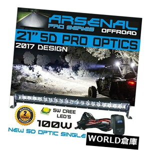 LEDCgo[ 121 "5 DvWFN^[vwPXg[gN[100 W LEDCgo[ No.1 21'' 5D Projector Pro Optic Single Row Straight Cree 100W LED Light Bar