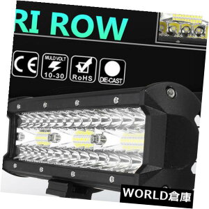 LEDCgo[ Tri Row 9 ''[hJ[v+zItR{60 LED[NCgo[tbhX|bg Tri Row 9'' 60 LED Work Light Bar Flood Spot Combo Off Road Car Lamp + Wiring