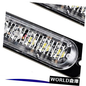 LEDCgo[ 2 X 6 LEDԋً}nU[hx18 WgbNtbVXg{Cgo[zCgHu[ 2X6 LED Car Emergency Hazard Warning 18W Truck Flash Strobe Light Bar WhiteBlue