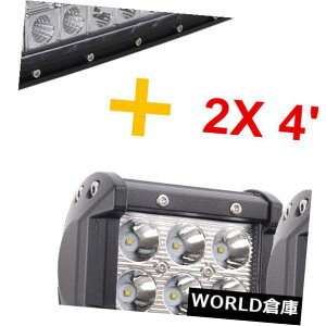 LED���C�g�o�[ 50�C���`288W�J�[�u�N���[LED���C�g�o�[4 '18W�|�b�h4x4WD�I�t���[�h�g���b�N�t�H�[�hUTE 50inch 288W Curved Cree LED Light Bar 4'' 18W Pod 4x4WD Off-road Truck Ford UTE �y���s�A���i�z