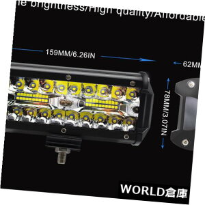 LEDCgo[ 7 "6000K 24000LM / 40-LED[NCgo[tbhX|bgR{It[hhCrOJ[v 7" 6000K 24000LM/40-LED Work Light Bar Flood Spot Combo Offroad Driving Car Lamp