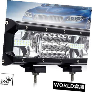 LEDライトバー 7D 3列12インチ324W LED作業ライトバーコンボ洪水スポットトラックSUV 4WDオフロード 7D Tri-Row 12Inch 324W LED Work Light Bar Combo Flood Spot Truck SUV 4WD OFFROAD