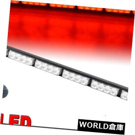 LEDライトバー 26 "24 LED車の緊急警報交通顧問フラッシュストロボライトバー12Vレッド 26" 24 LED Car Emergency Warning Traffic Advisor Flash Strobe Light Bar 12V Red