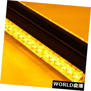 LEDCgo[ 144W 48LED[NCgo[r[RԂ̃gbNxXg{_uTChvAo[ 144W 48LED Work Light Bar Beacon Car Truck Warning Strobe Double Side Lamp Amber