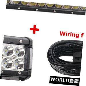 LEDCgo[ z22C`120W̓CgIto[ƍ^X|bg^]UVIt[h4 "L[u|bh𓱂܂ Wiring 22inch 120W Led Light Bar Work FLOOD SPOT Driving UV Off-road 4" Cube Pod