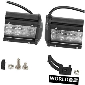 LEDCgo[ 2 7C`24LED 4ƃCgo[X|bgtbhhCrOtHOvpgbN 2× 7inch 24LED Quad-row Work Light Bar Spot Flood Driving Fog Lamp for Truck