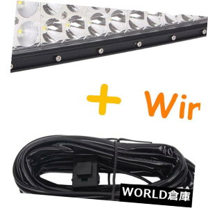 LEDCgo[ 22C`120W͓SUV 4WDtH[hRzr +C[/ 23𗣂ĉ^]LED̃Cgo[̃R{Ȃ܂ 22inch 120W Curved LED Light Bar Combo Drving Offroad SUV 4WD Ford Rzr+Wires /23