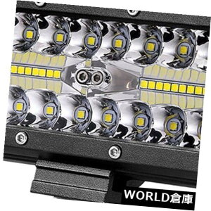 LEDCgo[ 7C`400WgCE4WD LED[NCgo[tbhR{6000K^]SUVIt[h 7inch 400W Tri-Row 4WD LED Work Light Bar Flood Combo 6000K Driving SUV OffRoad