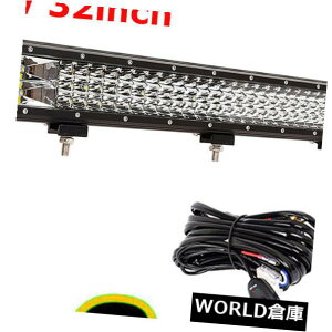 LEDCgo[ 32C`432W 37D LEDƃCgo[X|bgtbhR{It[hn[lXLbg 32" Inch 432W Tri-row 7D LED Work Light Bar Spot Flood Combo Offroad Harness Kit