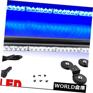 LEDCgo[ 26 "54 LEDԂً̋}xnU[h_uTChXg{162WCgo[u[ 26" 54 LED Car Emergency Warning Hazard Double Side Strobe 162W Light Bar Blue