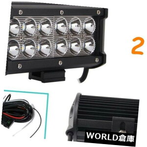 LEDCgo[ C[n[lXtĂ2X 7inch 36W̃N[LED̃Cgo[̓_̃It[h4WD ATṼ{[g̃tH[h 2X 7inch 36W Cree LED Light Bar Spot Offroad 4WD ATV Boat Ford with Wire Harness