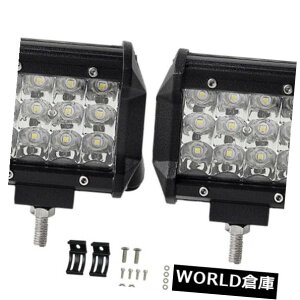 LEDCgo[ 2×36bg4C`ledƃCgo[X|bg쓮vIt[hsuvgN^[gC - 7 d 2X 36W 4inch LED Work Light Bar Spot Driving Lamp OffRoad SUV Tractor Tri-Row 7D